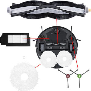 Kit de pièces de rechange pour aspirateur robot <span class=keywords><strong>ECOVACS</strong></span> <span class=keywords><strong>Deebot</strong></span> <span class=keywords><strong>X1</strong></span> <span class=keywords><strong>Turbo</strong></span>/Omni, brosse principale, brosse latérale, filtre HEPA, tampon de nettoyage - Product Image 2
