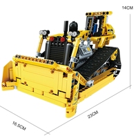 Blocs de construction Bulldozer de machines de construction de King de moule 13015 RC Brique de voiture de chargeur pour le jouet de constructeur d'enfants