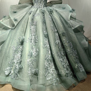 Vestidos de Quinceañera para Fiesta de Quince Años, Estilo Princesa, con Apliques de Encaje, Cuentas, Color Caramelo, Flores 3D, para Mujer - Product Image 5
