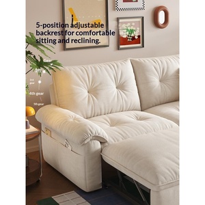 <span class=keywords><strong>Canapé</strong></span>-lit Pashaman détachable et lavable avec cadre en bois de pin, idéal pour salon et <span class=keywords><strong>petit</strong></span> appartement, <span class=keywords><strong>canapé</strong></span> nuage pliable double usage - Product Image 2