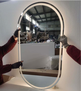 <span class=keywords><strong>กระจก</strong></span>ห้องน้ำทรงรีสมัยใหม่พร้อมไฟ LED เลนส์กระจกป้องกันฝ้า ติดผนัง สำหรับใช้ตกแต่งห้องน้ำในโรงแรม บ้าน ร้านเสริมสวย - Product Image 6