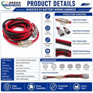 Özel İnvertör Kablo Demeti EV Akü Enerji Depolama Güç Kablosu Montajı OEM - Product Image 3