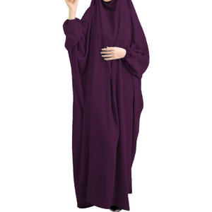 Vestido de chifón con estampado tie-dye, botones y pañuelo a juego, túnica larga islámica para <span class=keywords><strong>mujer</strong></span> musulmana, <span class=keywords><strong>jalaba</strong></span> - Product Image 4