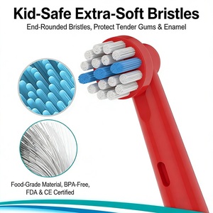Cabezales de repuesto para cepillos de dientes para niños con cerdas suaves y cabezas pequeñas, compatibles con el <span class=keywords><strong>cepillo</strong></span> de dientes <span class=keywords><strong>eléctrico</strong></span> <span class=keywords><strong>Oral</strong></span>-<span class=keywords><strong>B</strong></span> - Product Image 3