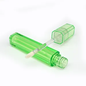 Пустые тюбики для блеска для губ с личным логотипом, квадратная Упаковка Для оттенка губ, пользовательская этикетка, прозрачная пластиковая помада, тюбики для губ