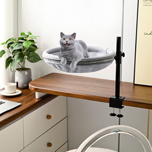 Bureau de nid de <span class=keywords><strong>chat</strong></span> en tissu moderne pour bureau à domicile <span class=keywords><strong>appartement</strong></span> intérieur lit de <span class=keywords><strong>chat</strong></span> de bureau surélevé avec accessoires de perchoir emballés dans du carton - Product Image 4