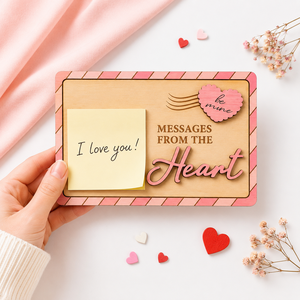 Tablero de Mensajes de Amor de Madera Personalizado, Porta Notas Adhesivas, Decoración Romántica para el Día de San Valentín, Placa de Regalo para Escritorio - Product Image 5
