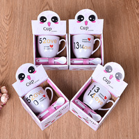 Tasse en céramique de 220ml avec visage souriant, petite activité, ensemble café thé, fournitures, Saint-Valentin, cadeau pour la fête des mères, ses femmes