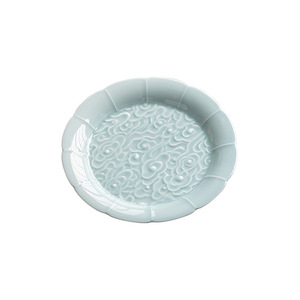 Handmade Ceramic <b>Tea</b> <b>Tray</b> With Auspicious Cloud Design Dehua Pot Stand For <b>Tea</b> Serving And Snacks - Product Image 5