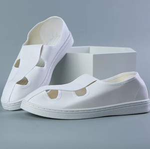 Chaussures de travail antistatiques blanches pour salle blanche, conformes ESD, à enfiler, pour usine d'électronique et de semi-conducteurs - Product Image 4