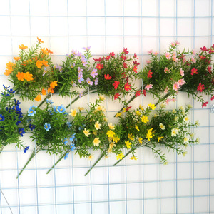 Petites fleurs artificielles de daphné, 35 cm de haut, en plastique et soie, pour décorations de mariage et de maison - Product Image 4