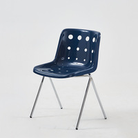 PP rétro chaise à fromage style coréen restaurant Cave luxe chaise longue chrome jambe simple café lait thé boutique dos salle à manger chaise