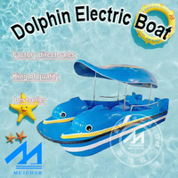 Bateau électrique Dolphin pour enfants, bateau de sports nautiques à 4 places pour la mer, les rivières et les lacs, Meierya M-086 certifié CE