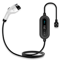 Nouvelle station de recharge portable Zopoise de niveau 2 pour véhicules électriques, 7 kW, contrôle par application, RFID, WiFi, écran de 1,9 pouce, câble de 3,5 m, type 1