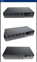 Gelongtu 21kw 2U 32A 3 phases 380-415v 12 voies C19 Sortie Montage en rack horizontal PDU intelligent en métal Équipement de distribution d'énergie