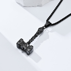 Colgante Personalizado de Acero Inoxidable 316L para Hombre, Estilo Nórdico Vikingo, Martillo de Thor, Joyería de Moda, Venta al Por Mayor - Product Image 4