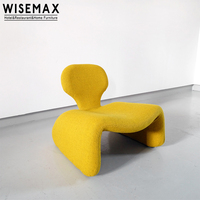 WISEMAX — ensemble de canapés de salon en velours jaune, chaise pivotante à dossier haut, fauteuil de loisirs simple pour balcon, de luxe