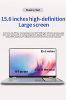 2025 Gloednieuwe Dual Screen Laptop 15.6 "+ 7" Intel Celeron N100 Win 11 Touchscreen Notebook Goedkope Zakelijke Computer Metalen Behuizing