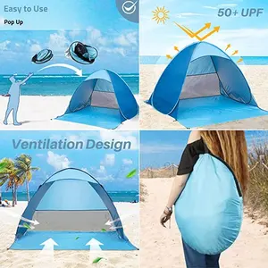 Chengmo Sport Outdoors Draagbare Strand Tent Automatische Camping Tent Zonnescherm Pop Up Cabana Strand Tent