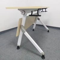 Table de formation pliable au design moderne, très prisée des jeunes, grande et petite, mobilier de bureau, salle de réunion, en métal blanc
