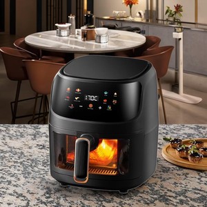 Grande capacità 8L intelligente elettrica friggitrice ad aria quadrata nuovo olio-libero multifunzionale macchina per la cottura per uso domestico - Product Image 4