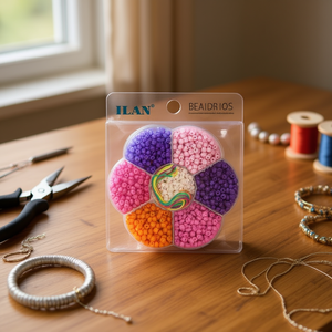 Set di perline Ilan 10x10cm, kit creativo colorato per la creazione di gioielli - Product Image 2