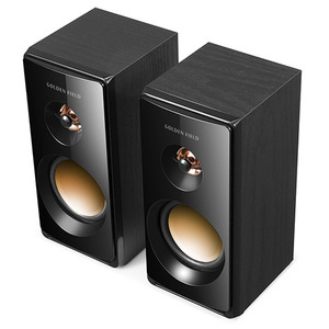 Golden Field M102 Desktop Multimedia 2.0 Speaker USB Wooden <b>Stereo</b> Audio <b>System</b> - Product Image 5