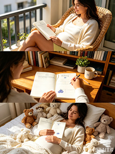 Carnet <span class=keywords><strong>de</strong></span> souvenirs <span class=keywords><strong>de</strong></span> grossesse personnalisé A5 en tissu <span class=keywords><strong>de</strong></span> lin, couverture rigide, pour documenter la croissance <span class=keywords><strong>de</strong></span> bébé, <span class=keywords><strong>livre</strong></span> <span class=keywords><strong>de</strong></span> souvenirs pour nouveau-né, pour les futures mamans primipares - Product Image 6
