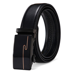 E303 Atacado Preto Fuax Cintos De Couro Cintura Presente Metallic Buckle Cinto Automático Ajustável para Homem - Product Image 4