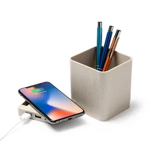 Portapenne multifunzione in fibra di grano, gadget ecologici - Product Image 1