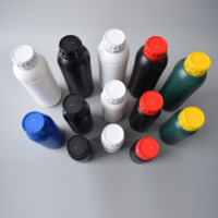 Bouteille agricole en PEHD à bouchon vissé avec insert EPE et capuchon fileté, joint d'étanchéité renforcé, conteneur pour produits chimiques agricoles, vente en gros usine