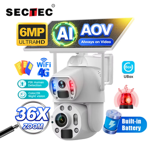 Cámara Solar Sectec Nueva HD de 6MP con Zoom de 36X, Color Blanco, Grabación de <span class=keywords><strong>Video</strong></span> 24/7, Seguimiento Automático, <span class=keywords><strong>Vigilancia</strong></span> 4G para Exteriores - Product Image 1