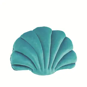 Popular shell shape plush cushion super soft cuddle pillow stuffed shell cushion for nap