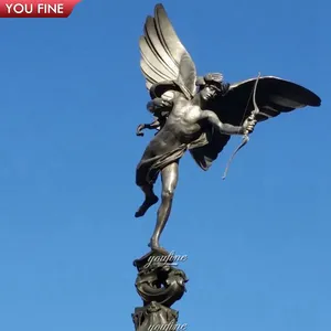 Ao ar livre de Bronze Estátua Do Anjo Guerreiro Eros Escultura Mitologia Grega