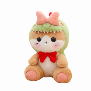 Nouveau modèle de jouet en peluche transformable dinosaure, adorable dinosaure chat en peluche douce, décoration d'intérieur en coton PP pour soulager le stress - Product Image 6