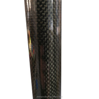Tuyau en fibre de verre noir, tubes en fibre de verre non peints, mât de drapeau en fibre de verre