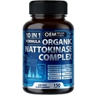 Capsules de complexe de nattokinase OEM avec vitamine D3, niacine, vitamine K2, zinc, CoQ10, quercétine, complément alimentaire pour la santé cardiaque