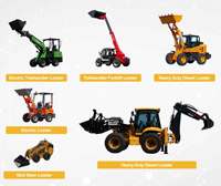 Topsense Vente en gros Nouveau 4WD 0,8 tonne 1 tonne 1,5 tonne 2 tonnes 2,5 tonnes Machines de construction Mini niveleuse niveleuse chargeuse sur pneus