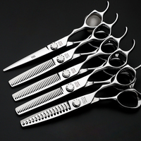 Ciseaux de coiffure professionnels de 6 pouces pour la coupe et l'éclaircissement des cheveux, personnalisables, pour salon de coiffure et barbier, vente chaude