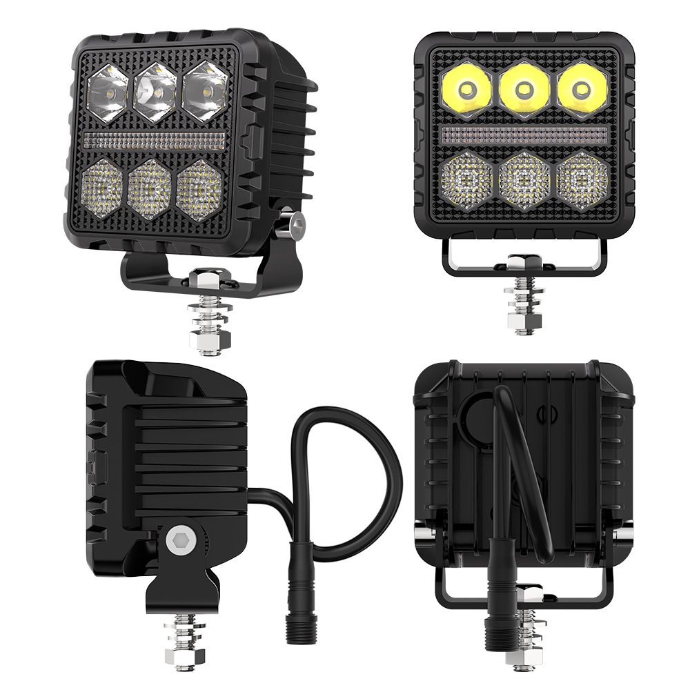 DXZ New 20W 3-Inch Square LED Work Lights Bright Driving Spotlight Fog Light 3-Year Warranty Engineering Off-Road Trucks BF3-A6
