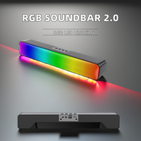 Vente à chaud Mini haut-parleur sans fil RGB HIFI stéréo Surround barre de son extérieure Ser Bass Subwoofer TV téléphone haut-parleur barre de son de jeu