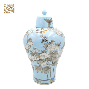 Vase décoratif en céramique chinoise moderne en gros, vase floral bleu en porcelaine, articles ménagers, vase décoratif en cloisonné - Product Image 4