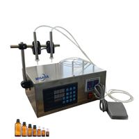 Machine de remplissage à pompe péristaltique à double tête pour liquides en petites doses, pour lait, huiles essentielles et pigments, distributeur de volume compact de bureau