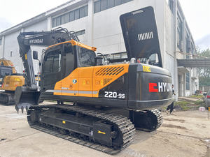 เครื่องจักรตีนตะขาบขนาดกลาง22ตันใช้เครื่องขุด R220-9s ฮุนไดพร้อมส่วนประกอบเครื่องยนต์หลักและปั๊มมือสอง - Product Image 4