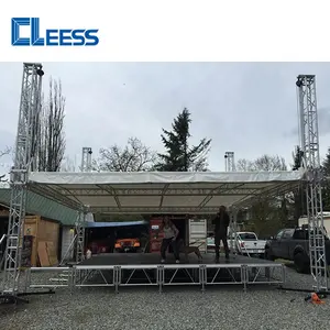 Aluminum Event Stage System With Roof Truss For Concert