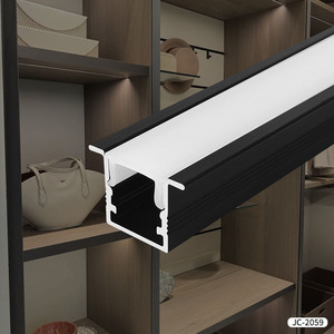 Promotion : Bande LED encastrée en aluminium W10*10mm pour éclairage de meuble de cuisine, surface anodisée, température T5, lumière du jour <span class=keywords><strong>demi</strong></span>-<span class=keywords><strong>lune</strong></span> 6000K, IRC 90 - Product Image 1