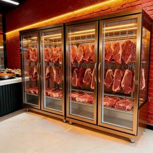 Convient aux opérations de charcuterie : Réfrigérateur de présentation de viande, réfrigérateur Delli et congélateur vertical - Product Image 5