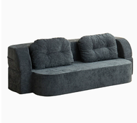 Sofá Cama Convertible Versátil de una Pieza, Sofá Modular Moderno de Pana con Relleno de Esponja de Alta Densidad