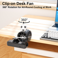 Wiederaufladbarer Mini-Sprühkühlventilator mit 100 Geschwindigkeiten, LED-Anzeige, Clip-on, faltbar, Fußball-Motiv, tragbarer Handventilator mit Sprühfunktion