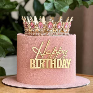 Decorazione per Torta con Scritta 'Happy Birthday' in Inglese, per Feste di Compleanno e Giornate dei Bambini - Sconto Quantità - Product Image 2